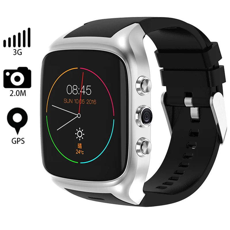 

Smart Watch Men Bluetooth Wristwatch X01S PLUS MTK6580 Android 5.1 OS GPS Wifi 3G SIM Card 2.0 MP Camera Waterproof Smartwatch