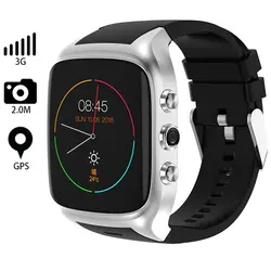 Смарт-часы Для мужчин Bluetooth наручные часы X01S плюс MTK6580 ОС Android 5.1 GPS Wi-Fi 3G sim-карты 2.0 МП Камера Водонепроницаемый smartWatch