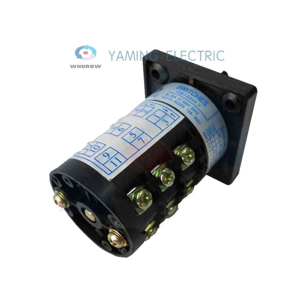 Yaming electric Комбинации переключатель HZ5B-20/3 cam Поворотный универсальный переключатель 380V 20A 3-канальный 3 положение(1-0-2