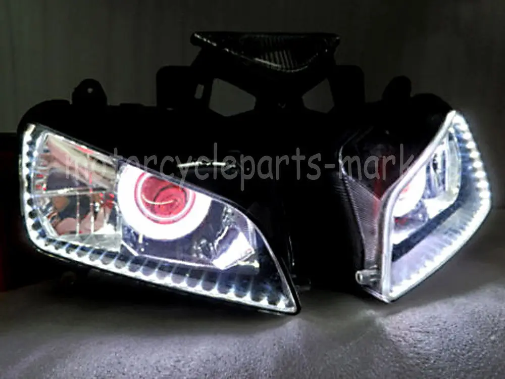Проектор в сборе HID фара белый ангел красный демон глаза для Honda CBR1000RR CBR 1000 RR 2004 2007