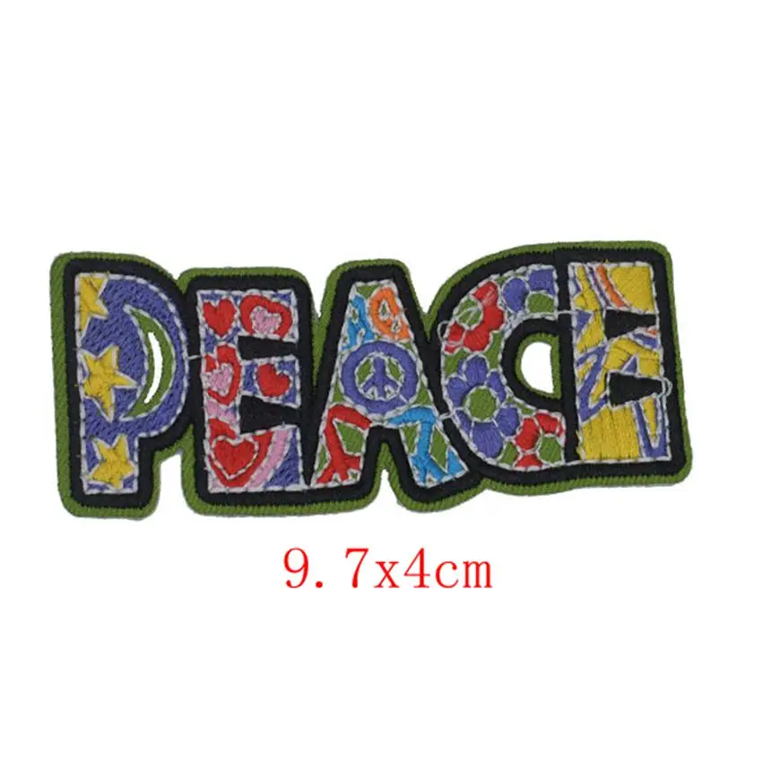Патчи с изображением панды медведя пальцевые надписью yda Peace для вышивки одежды