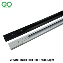 1m LED track light rail aluminum track lighting fixture rail 1 meter Universal rails track rail 2 wire single phase version