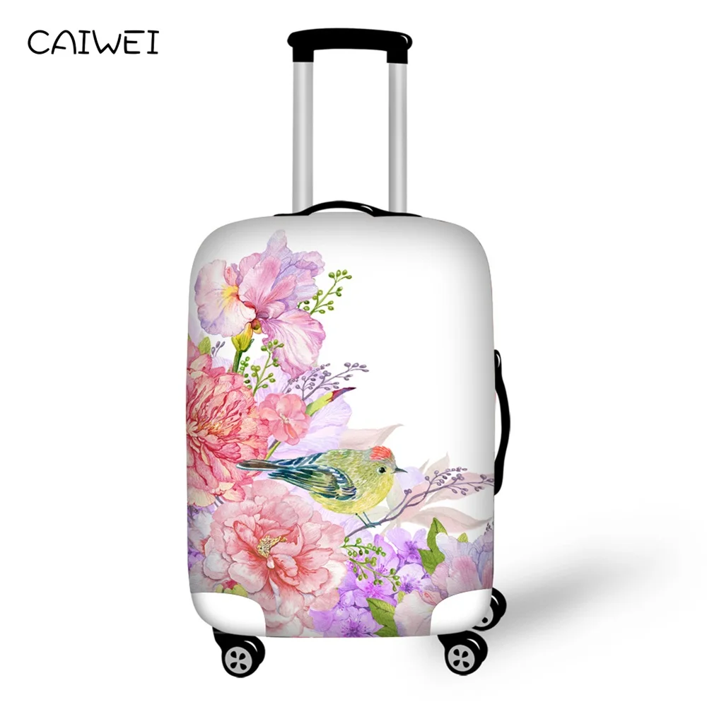 

Travel on Road Elastic Luggage Protective Cover Flower Prints Waterproof Anti-dust Suitcase Cover For 18''-30'' Case