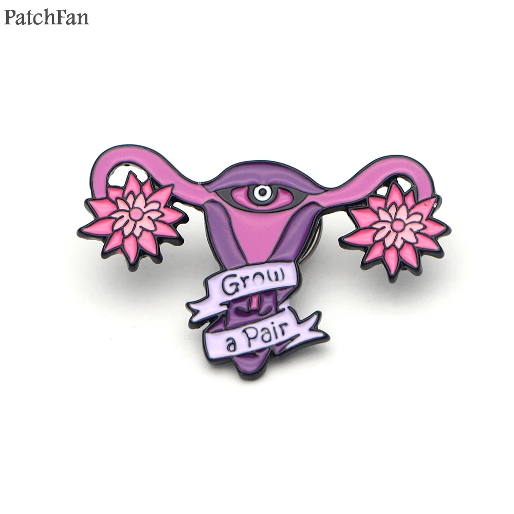 Patchfan матки женских расти пара цинка шпильки para броши для рубашек insignia одежда