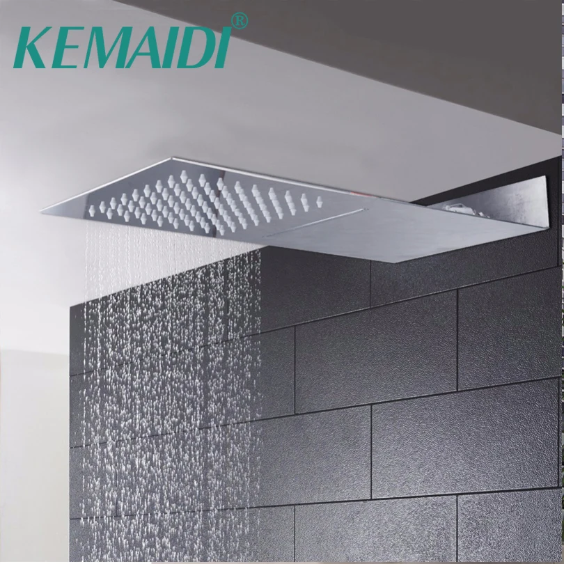 

KEMAIDI Bathroom Shower Head Wall Mounted Concealed Shower Head Ultra thin Stainless Steel Shower Head