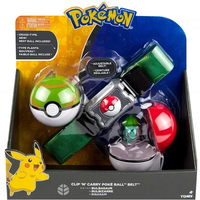 Takara Tomy Аниме Пикачу Покемон Клип n носить мяч Пояс Костюм косплей игрушки для