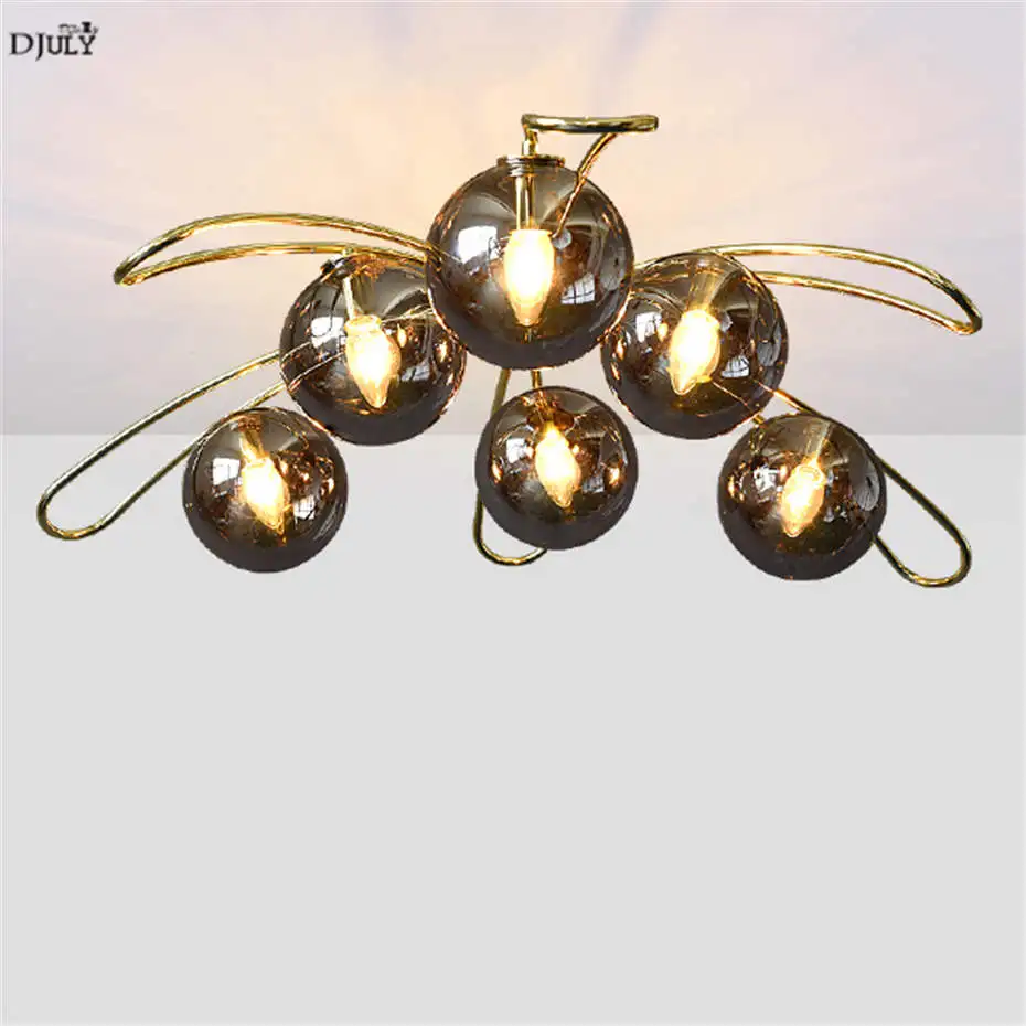 Американская витражная потолочная лампа с кокосовым деревом роскошные