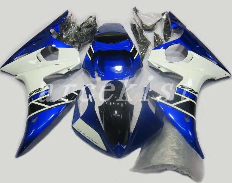 АБС-пластик Обтекатели подходит для Yamaha Обтекатели YZFR6 2003 2004 2005 обтекатель кузова YZF R6 03 04 05 Пользовательские синий белый Лидер продаж