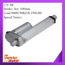 12 V 100mm 4 inch 198LBS carga 900N curso ajustável velocidade de 7 mm/s 0.28 polegadas/s mini indústria heavy duty SL14 atuador linear venda quente