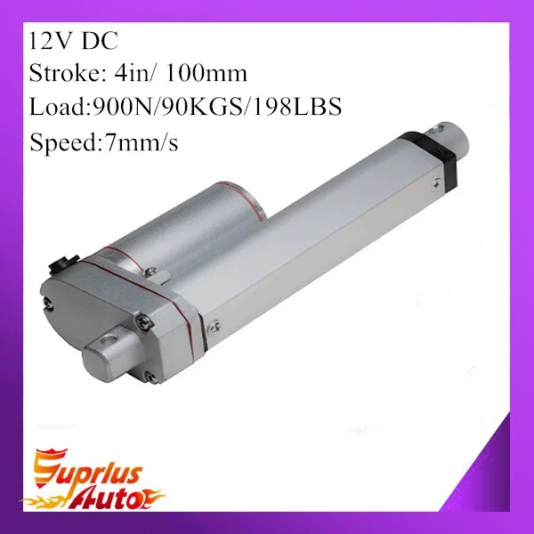 12V 100mm 4inch adjustable stroke 900N 198LBS load 7mm/s 0.28inch/s speed mini industry heavy duty linear actuator SL14 hot sell