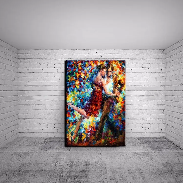 

Professional Modern Artist Artwork High Quality Hand Painted Tango Dancer Oil Painting On Canvas For Wall Art Decor Pictures