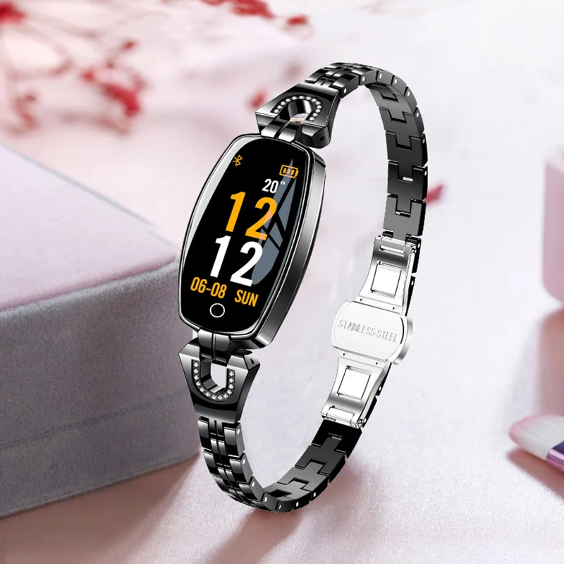 

Smartwatch 2019 Women Smart Watch H8 Fitness Sleep Tracker Watch Waterproof Heart Rate Monitoring Bluetooth for Android IOS