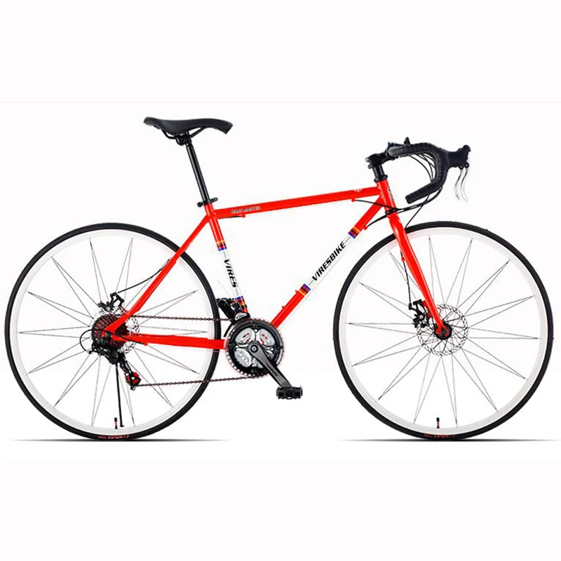 Excellent Road Bike Variable Speed Double Disc Brake 21 Speed Broken Wind Curved Handle Women and Men Adult Bicycle 2