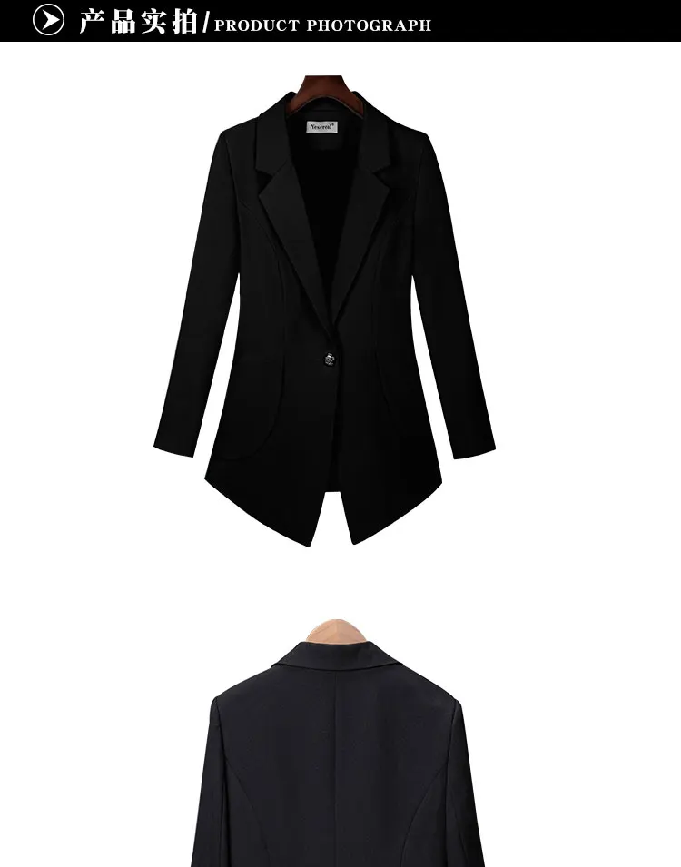 Весна большой размер S-7XL тонкий Для женщин Блейзер Костюмы для торжественных случаев осень черный, Белый Цвет пиджаки офисный костюм для дам Защита от солнца пальто WZ784