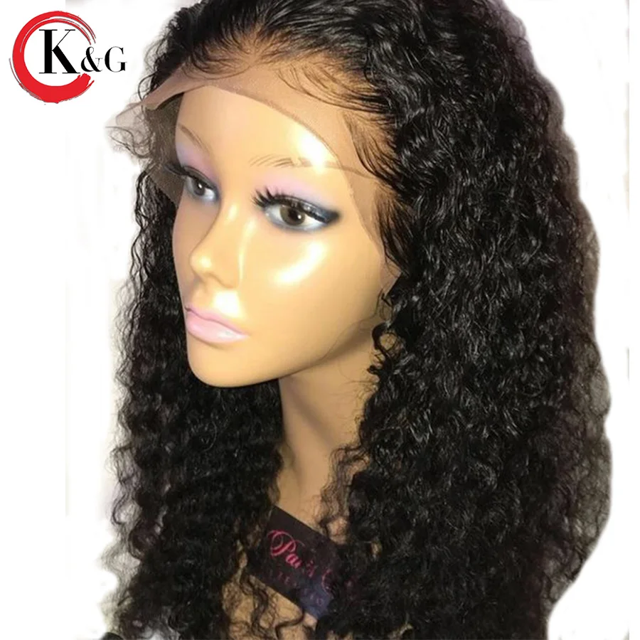 

KUNGANG Curly Lace Front Human Hair Wigs Free Part Bleached Knots Brazilian Remy Hair Wig With Baby Hair Pre Plucked