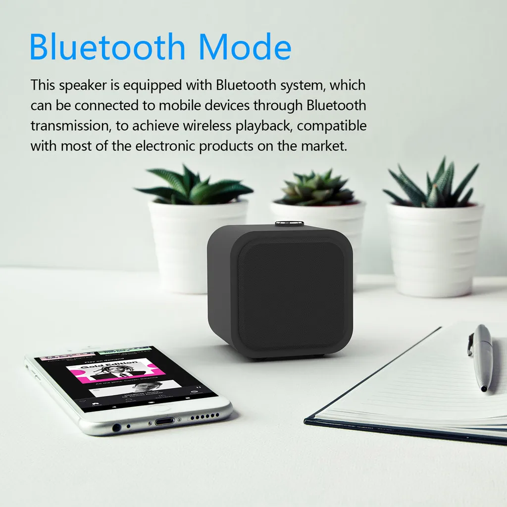 Деревянный Bluetooth беспроводной портативный динамик 3D HiFi стерео TWS громкоговоритель FM простой и модный дом и офис R0422