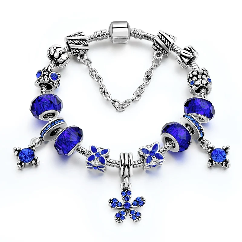Женский браслет с подвесками в виде сердца золотистый кристаллами 2019|bracelets for|heart