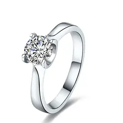 GIA солитер Обручение кольцо для Для женщин 0.3ct натуральный GIA Ювелирные изделия с алмазами ручной работы из натуральной обручальное