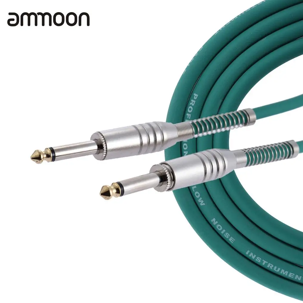 

Good Quality 3 Meters/ 10 Feet Guitar Instrument Mono Cable Straight 1/4 Inch TS to Straight 1/4 Inch TS Male Plug PVC Jacket