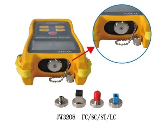 

JW3208A/C Handheld Optical Power Meter Fiber Optic Tester -50~+26/-70~+6dBm With SC FC ST LC Connector