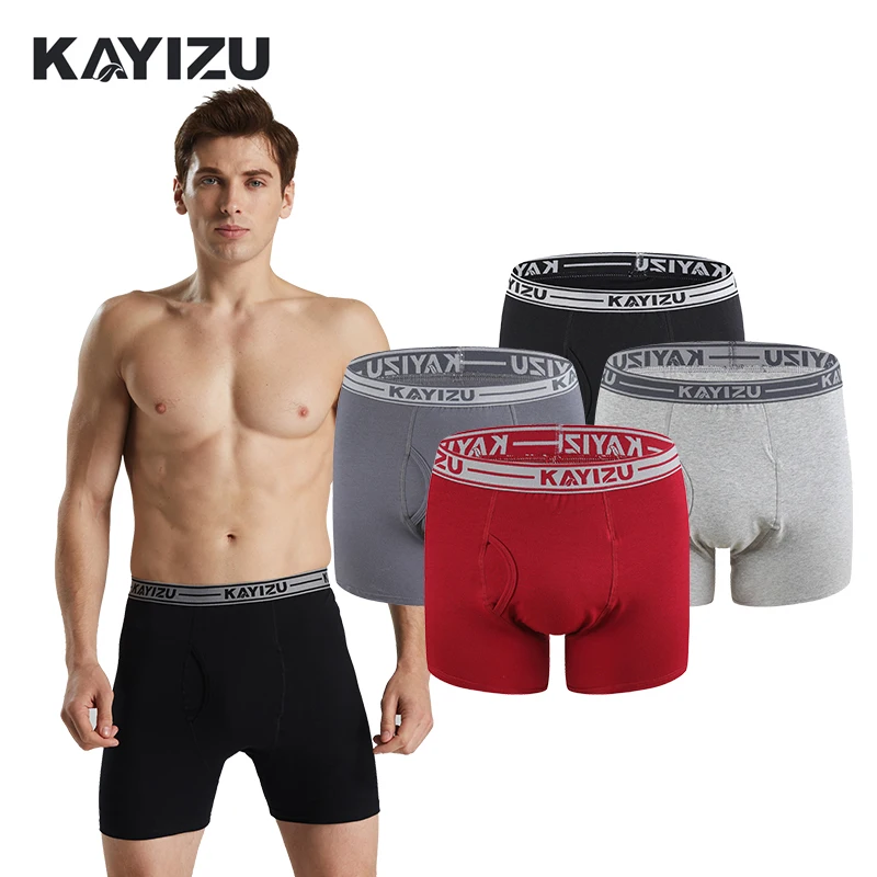 4pcs/lot KAYIZU Men Pouch Boxers Gay Underpants Male Underwear Sexy Panty Camouflage Cotton