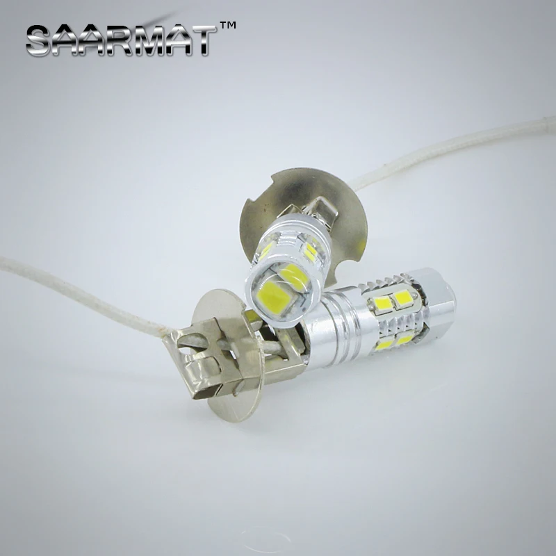 

2 x   Xenon White  H3  High Power 10PCS For  SAMSUNG  Chips  LED Projector DRL Daytime Running Ligh Fog Lamp  Bulb