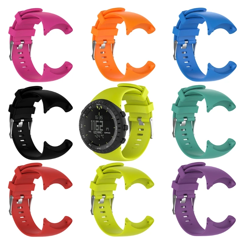 Новый силиконовый сменный ремешок на запястье для Suunto Core все черные спортивные