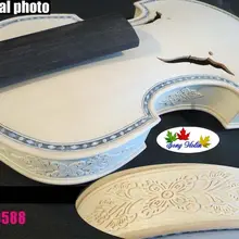 Резьба ребра шеи песня бренд незавершенной скрипки 4/4, большая инкрустация прогонами#10588