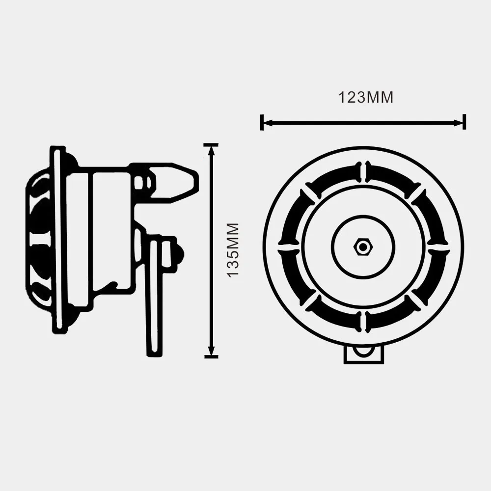 PQY-2 قطعة 12 v 115DB سوبر بصوت عال المدمجة الكهربائية الانفجار لهجة الهواء القرن كيت لدراجة نارية سيارة PQY-LB31