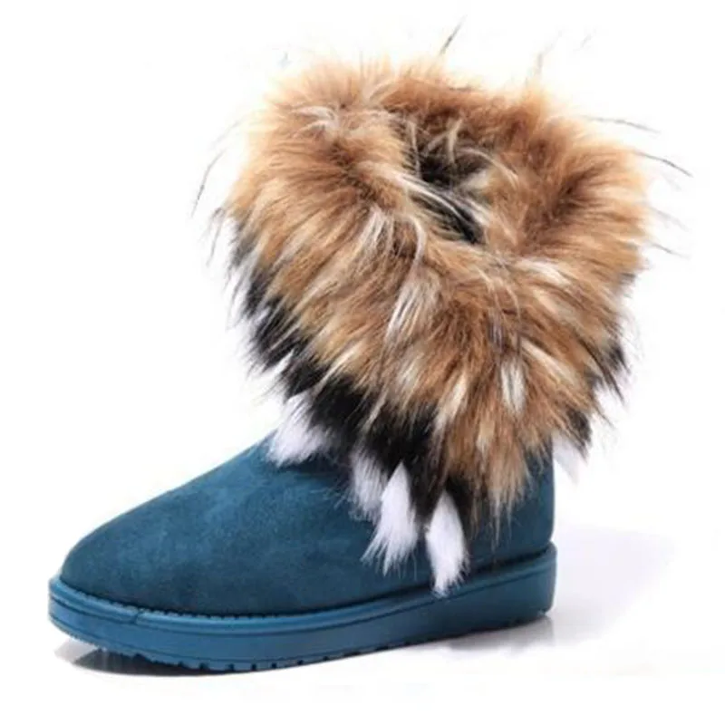COVOYYAR/женские зимние ботинки теплая зимняя обувь ботильоны с искусственным лисьим мехом г. Модная удобная обувь женская обувь без шнуровки, размер 40, WBS535