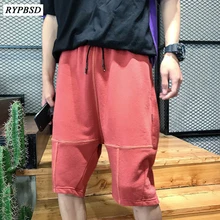 Хип-хоп шорты для Для мужчин новые летние модные однотонные Цвет свободные Рубашки домашние уличная Для мужчин шорты-шаровары