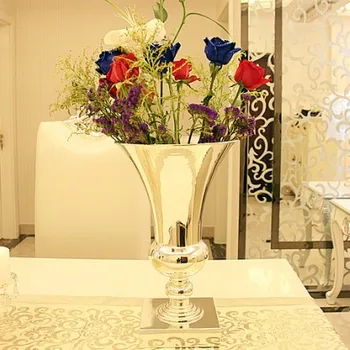 

Silver plated metal candle holder candle stand wedding centerpiece event road lead flower rack for wedding event