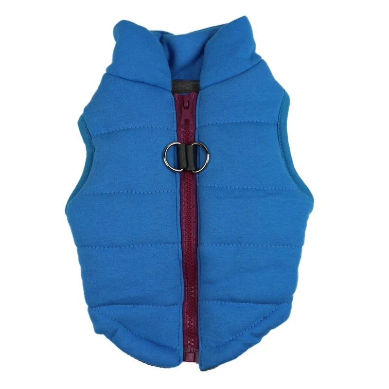 Теплая зимняя одежда для собак пальто водостойкая Собака Щенок жилет куртка Чихуахуа Одежда для маленьких больших собак - Цвет: Синий