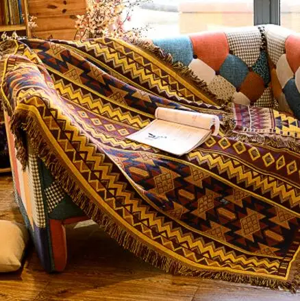 Günstige Marokko design Nordic Gree Sofa Decke Geometrische Teppich Für Wohnzimmer Schlafzimmer Teppich Bettdecke Staub Abdeckung Tisch Tuch Tapisserie