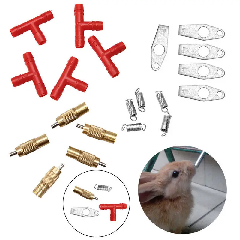 5pcs Set Rabbit Drinker House Rabbit Mouse Nipple Water Drinker