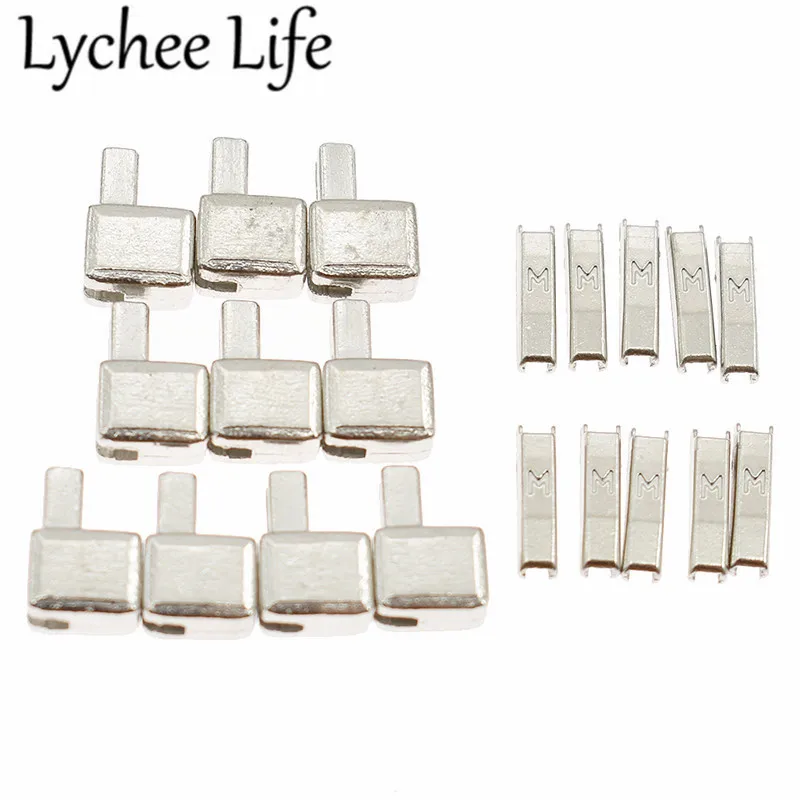 Lychee Life 10 шт. металлическая ремонтная застежка молния стопор цинк 3 # сплав