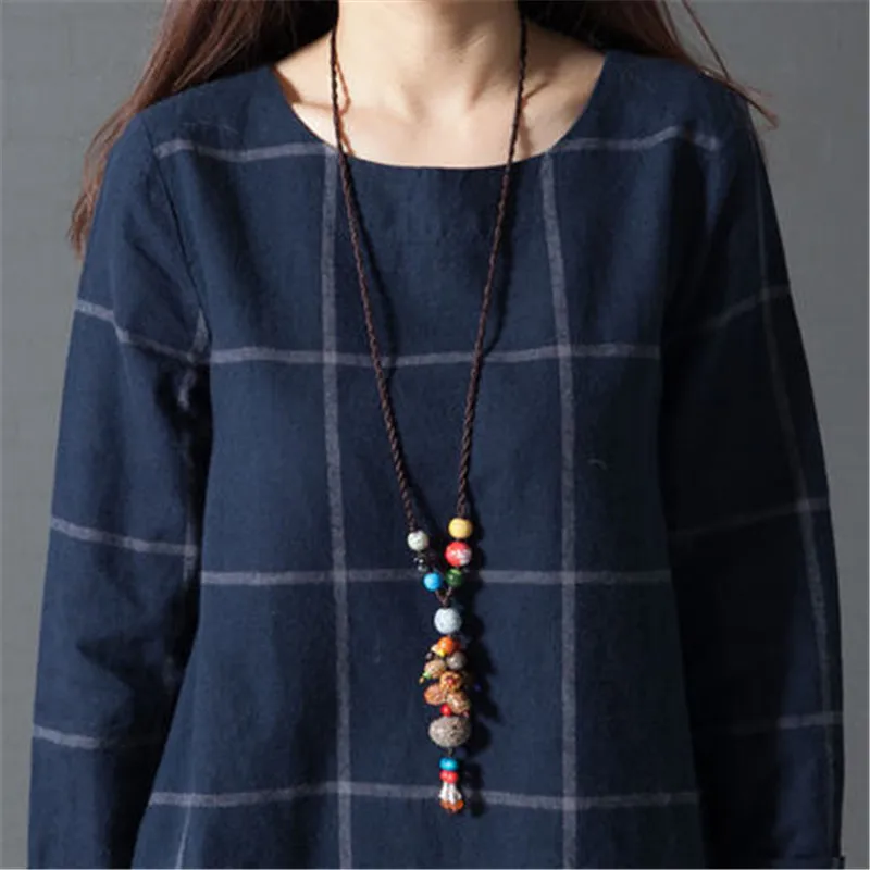 2018-New-Autumn-Casual-Women-Cotton-Linen-Plaid-T-Shirt-dress-Vintage-Woman-Winter-Dress-Women.jpg_ (2)
