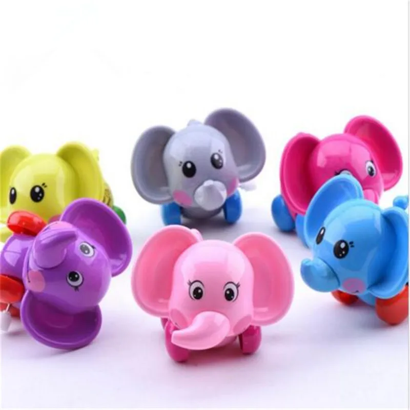 Plastic Children Kid Baby Lovely Elephant Animal Educational Wind Up