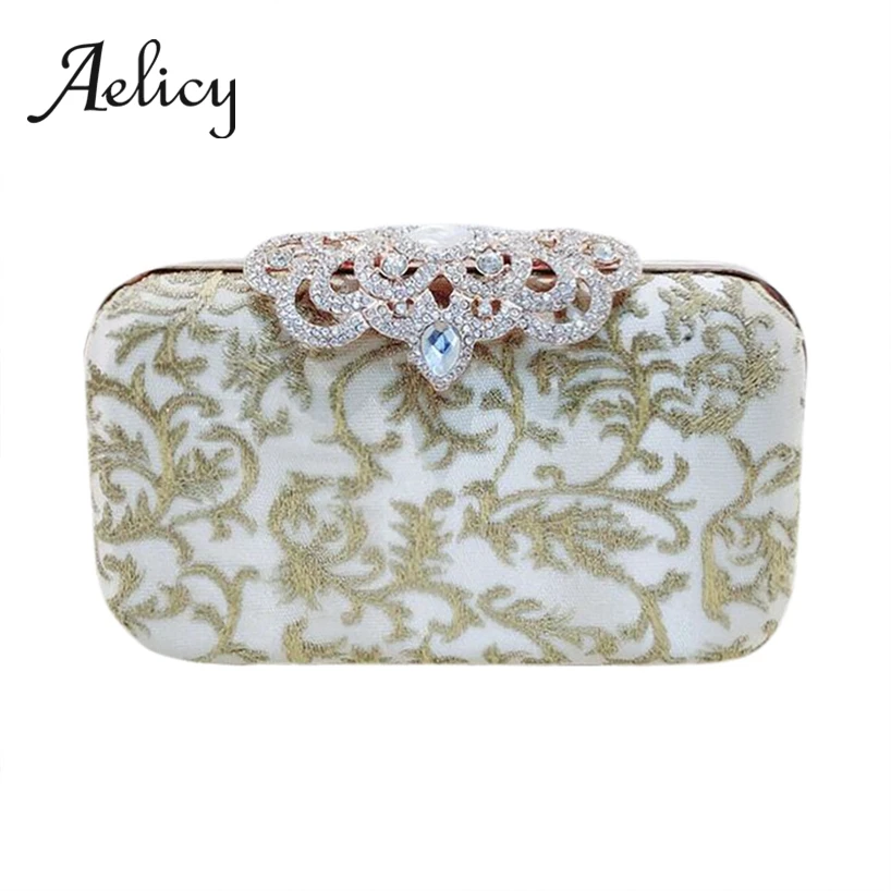

Aelicy Chain Evening Handbag Women Diamond Applique Luxury Party Clutch Dinner Dress Buckle Bag Lady Wedding Shoulder Bag Small
