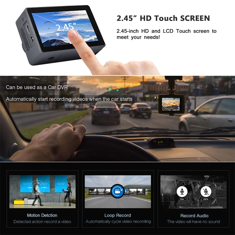 SOOCOO на S200 действие Камера cверхвысокая чёткость 4k NTK96660 + IMX078 с Wi Fi Gryo голосового
