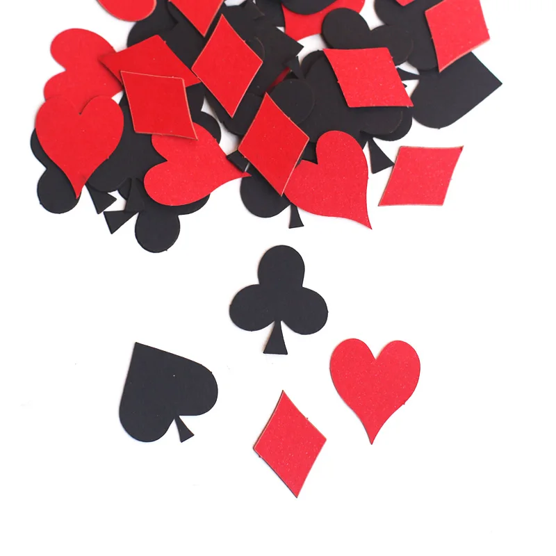 50 Heart Suit Playing Card Paper Wedding Party Table Decorations/Confetti 