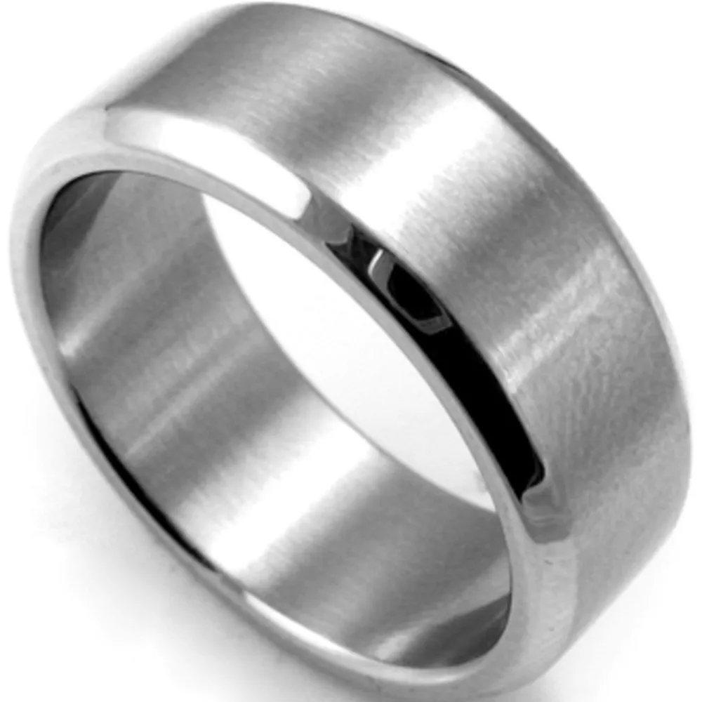 7-15 с половиной размеров 8 мм серебро 316L Нержавеющая сталь Матовый Классический Простой браслет Свадебное обручальное кольцо для мужчин