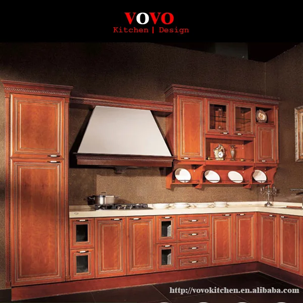 Residental Kitchen Cabinet Cherry Color Kitchen Cabinet Kitchen