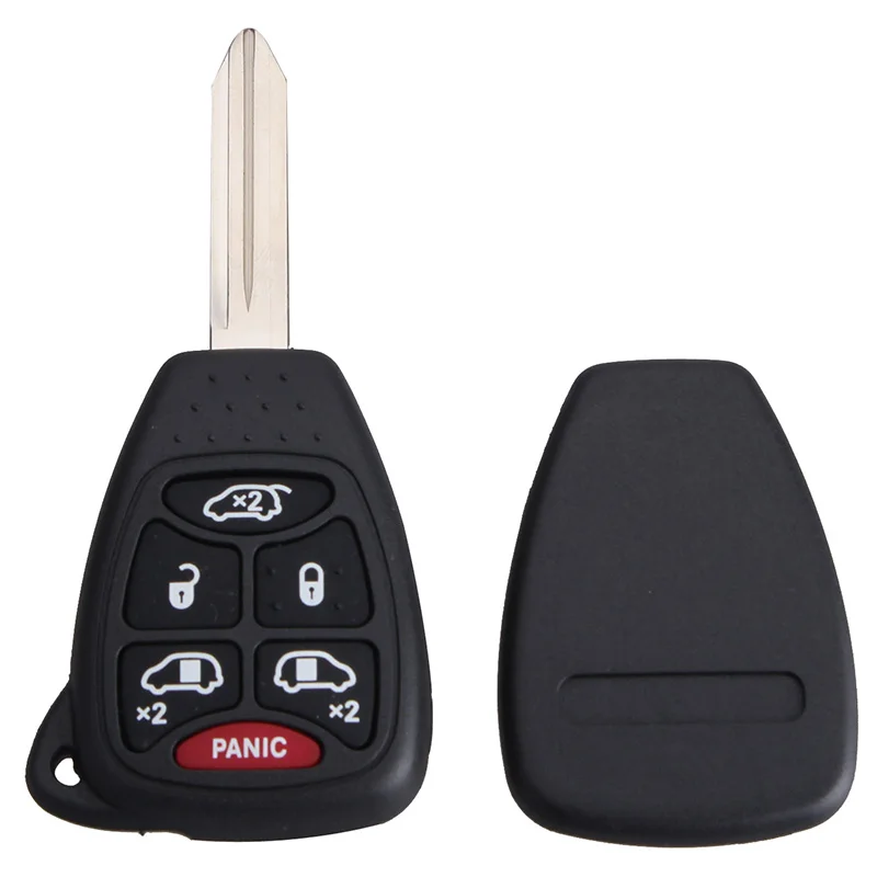 

Mayitr 6 Button Remote Key Fob Case Shell + Key Blade for Chrysler Town & Country Dodge Grand Caravan Replace Car Key Cover
