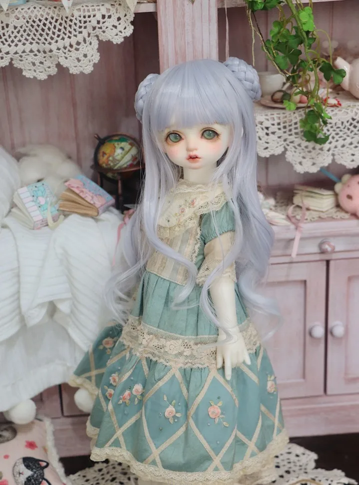 Bjd кукла парик для 1/3 1/4 1/6 1/8 bjd кукла парик для bjd кукла lcute косу волосы парик для sd bjd парик для кукол