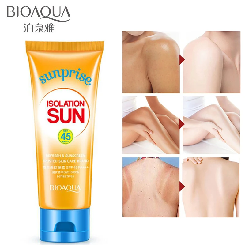 

BIOAQUA Sunscreen Cream SPF 45 Uv Radiation Sun Protection Face Cream Protector Whitening Body Sunblock Lotion