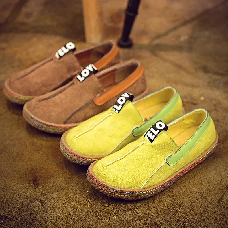 

Women Loafers Flat heel Shoes Woman Round Toe Casual Pattern Lady Flats Wide Shallow Slip-on Shoes Oxford Shoes For Women