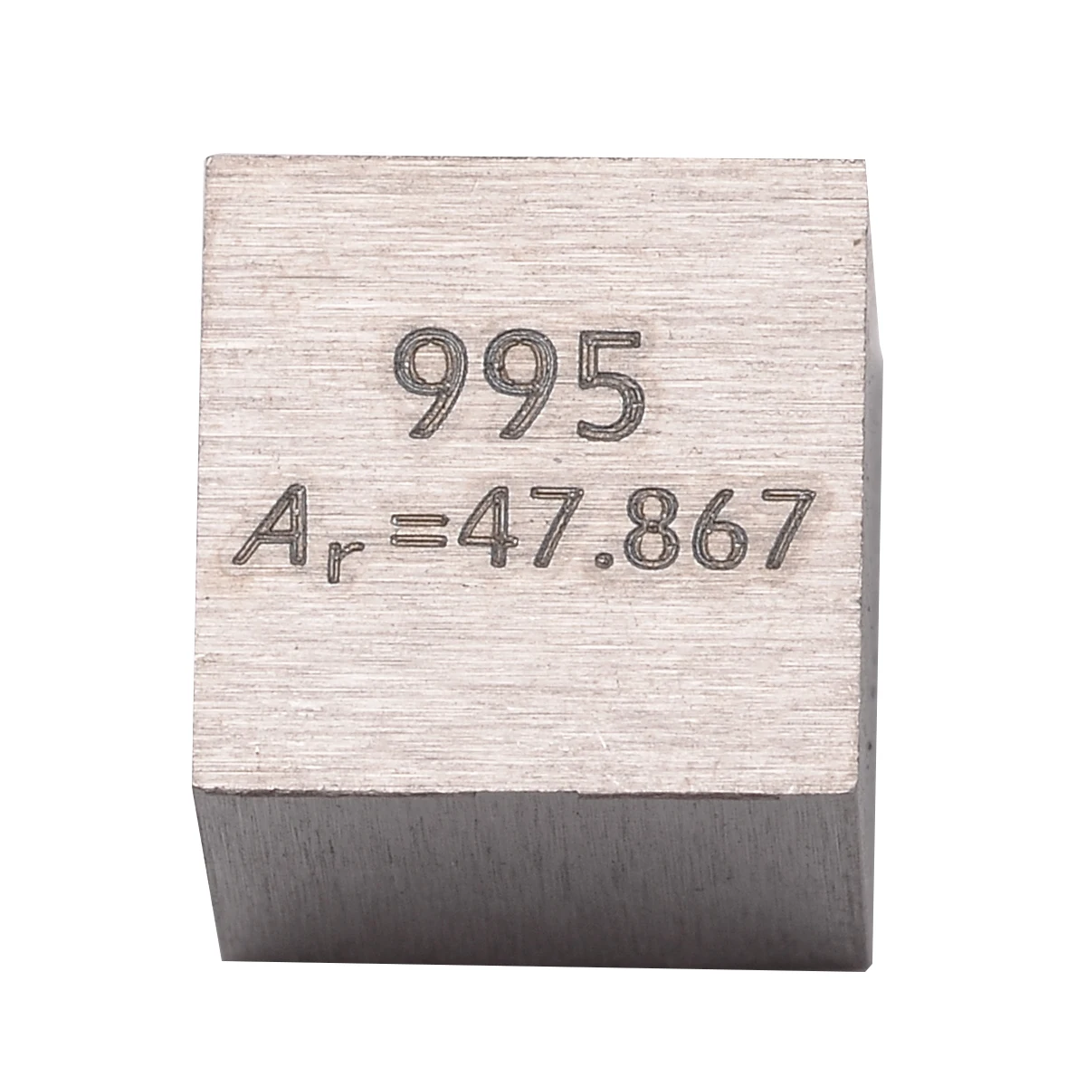 99.5% High Purity Metal Ti Block Pure Titanium Cube Carved Element Periodic Table Wonderful Collection Class Supplies 10*10*10mm