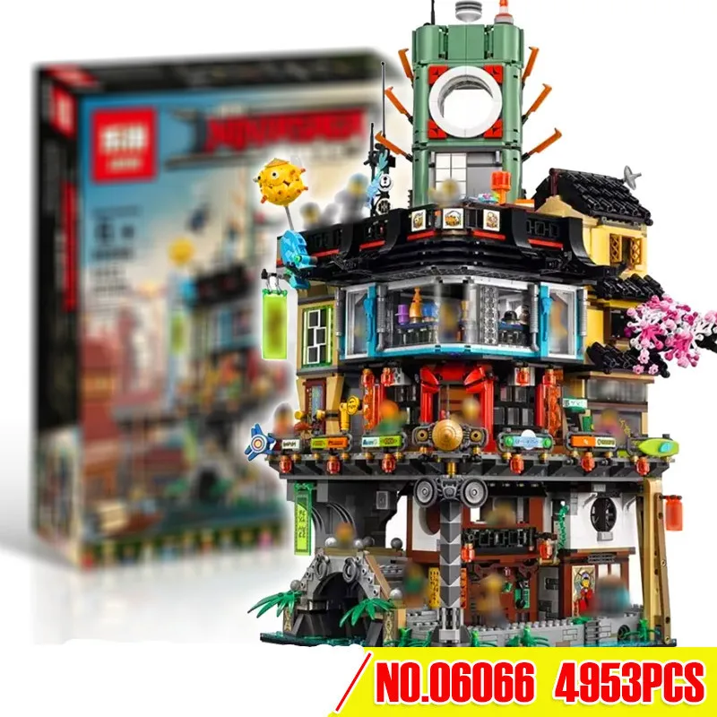

Lepin 06066 4953pcs Ninja Great Creator City Construction Model Modular Building Blocks Teenagers Toys Bricks Compatible 70620