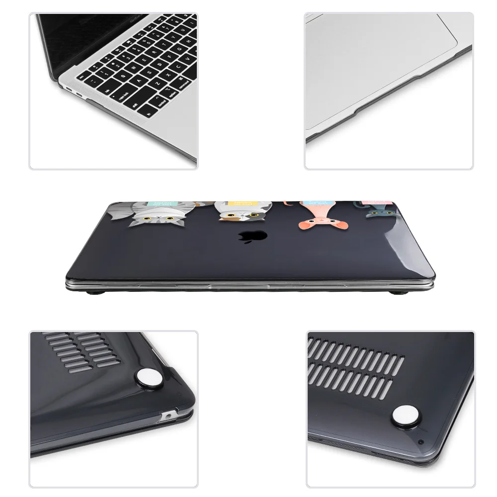 Redlai Симпатичный кот собака чехол для Macbook Air Pro Retina 11 12 13 15 16 дюймов Touch Bar A2289 A2338 2020